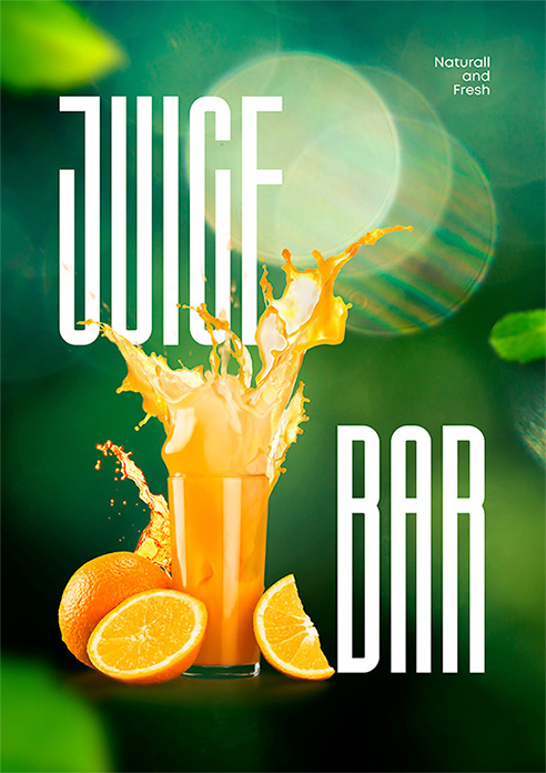 Graphic design work Juice Bar Poster