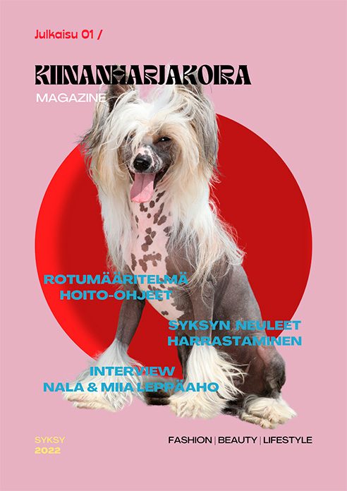 Dog magazine Chinese crested dog graphic design work